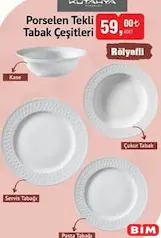 KÜTAHYA PORSELEN TEKLİ TABAK ÇEŞİTLERİ